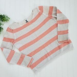 Tags on! Old Navy Peach & White Crocheted Sweater